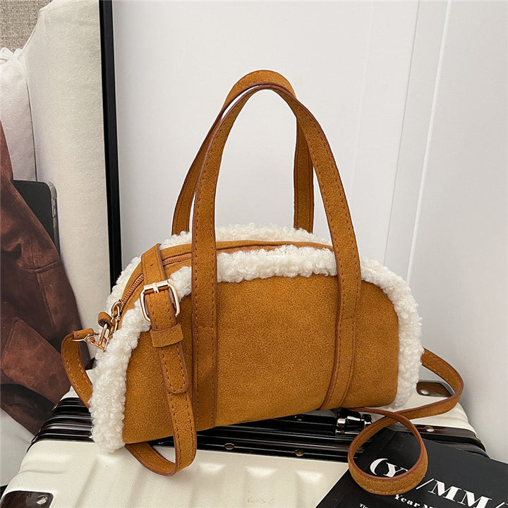WoCozy Plüschtextur Handtasche Karnz
