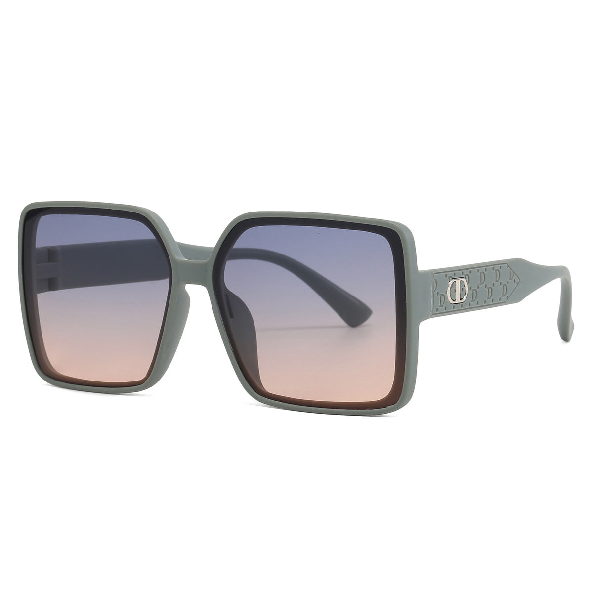 Damen modische quadratische Sonnenbrille mit transparentem Design Karnz