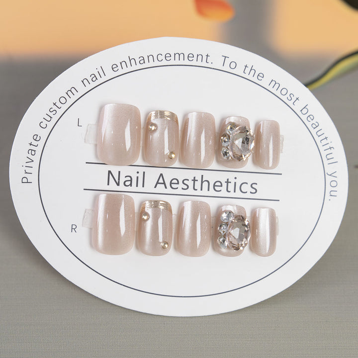 Strass-Besetztes Press-On-Nagelset