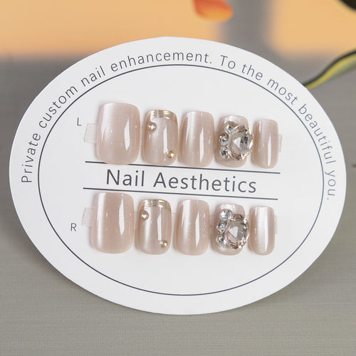 Strass-Besetztes Press-On-Nagelset