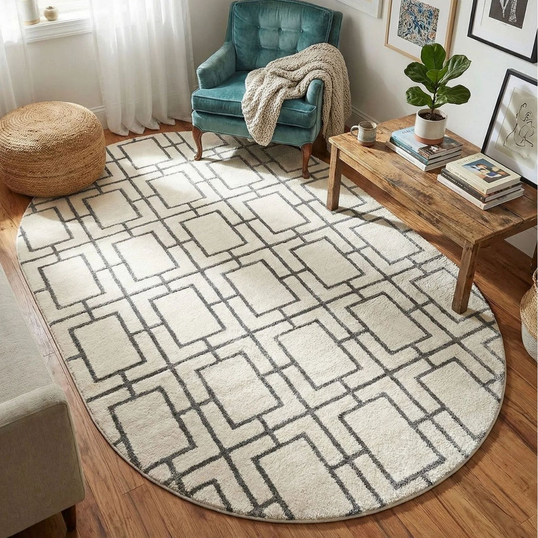 Geometrisch gemusterter Teppich