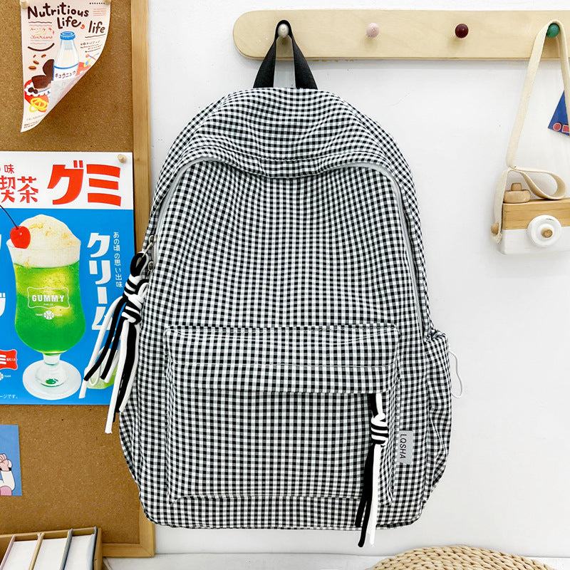 Trendige Karomuster-Rucksack