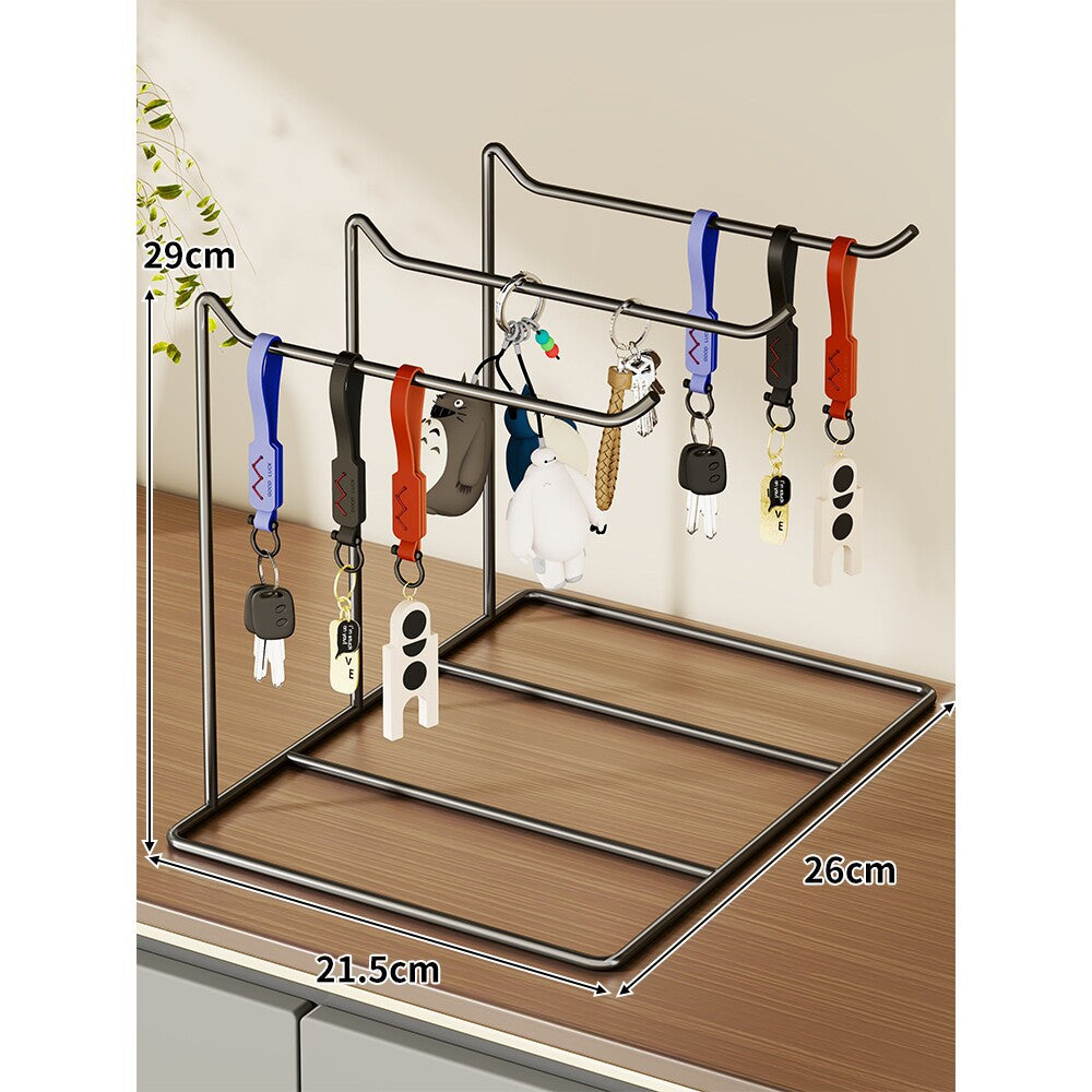 Desktop Schlüsselanhänger Organizer Stand Minimalistischer Metall Hängender Schlüsselhalter Rack