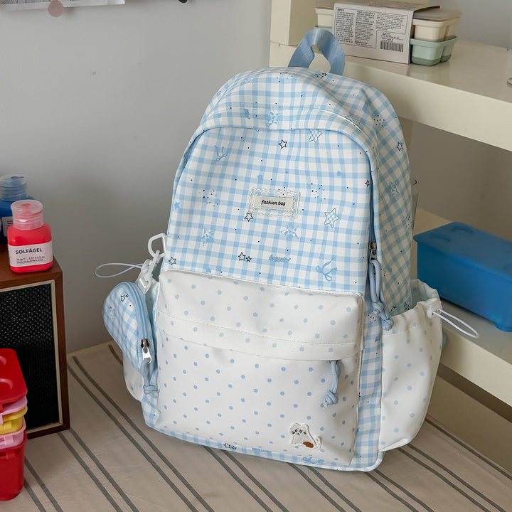 Stylischer Karostoff Casual Rucksack Karnz