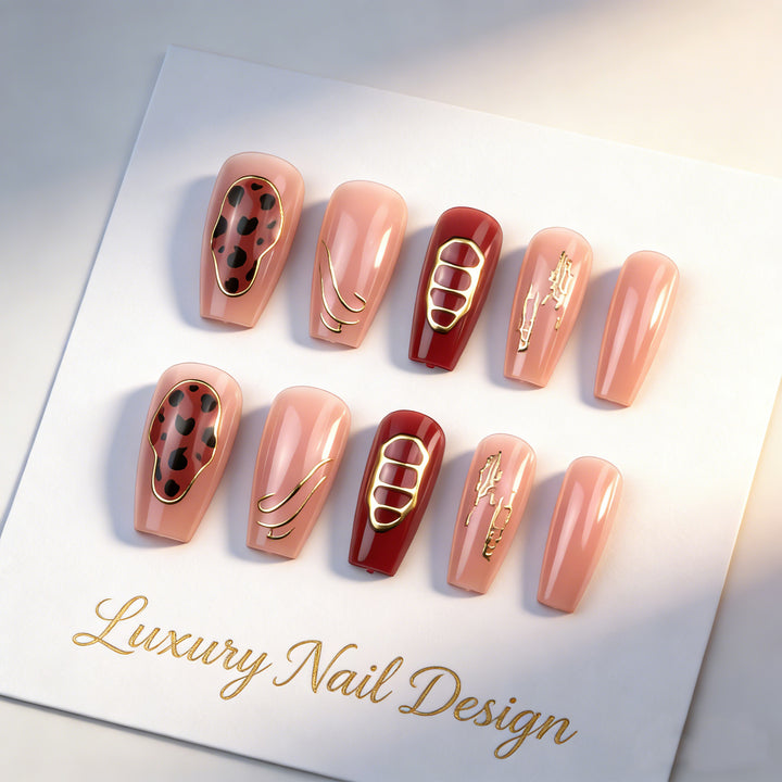 Luxuriöses Künstlerisches Press-On Nagelkunst-Set