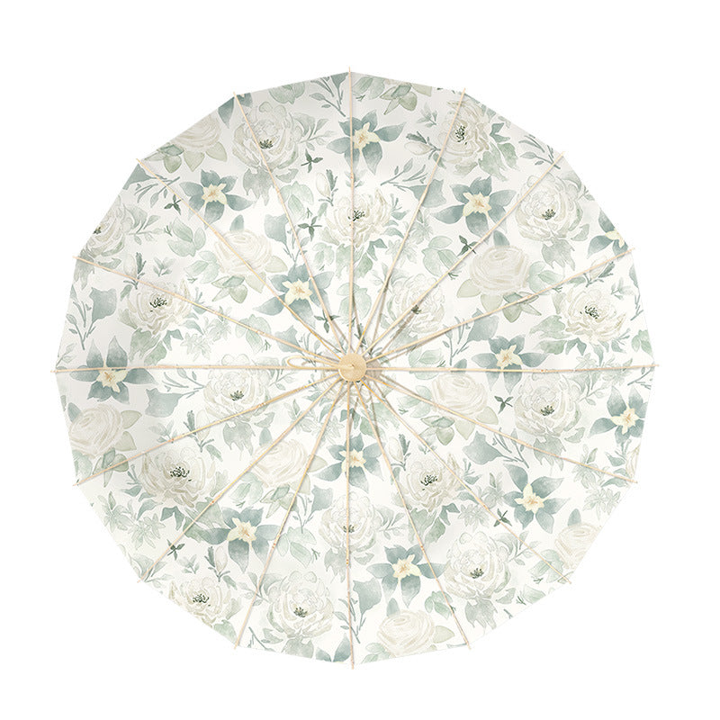 Damen eleganter Blumen-Regenschirm Karnz