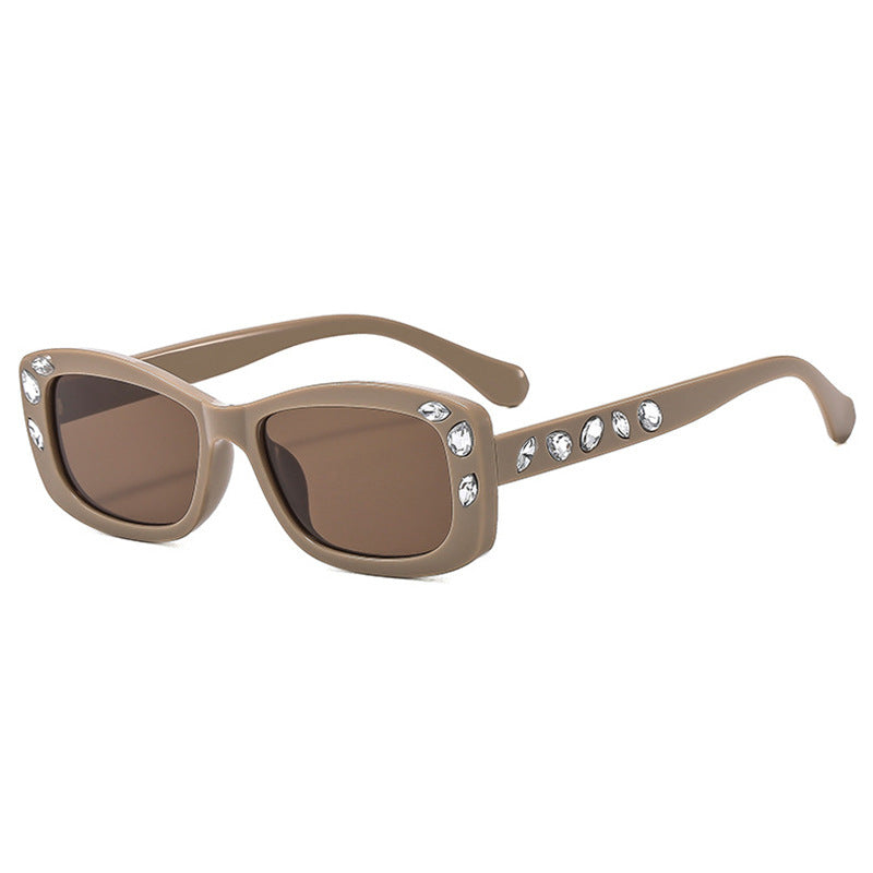 Damen modische Sonnenbrille mit Kristallverzierung Karnz
