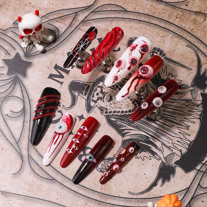 Kreatives Halloween-Themen Press-On-Nagelset Karnz