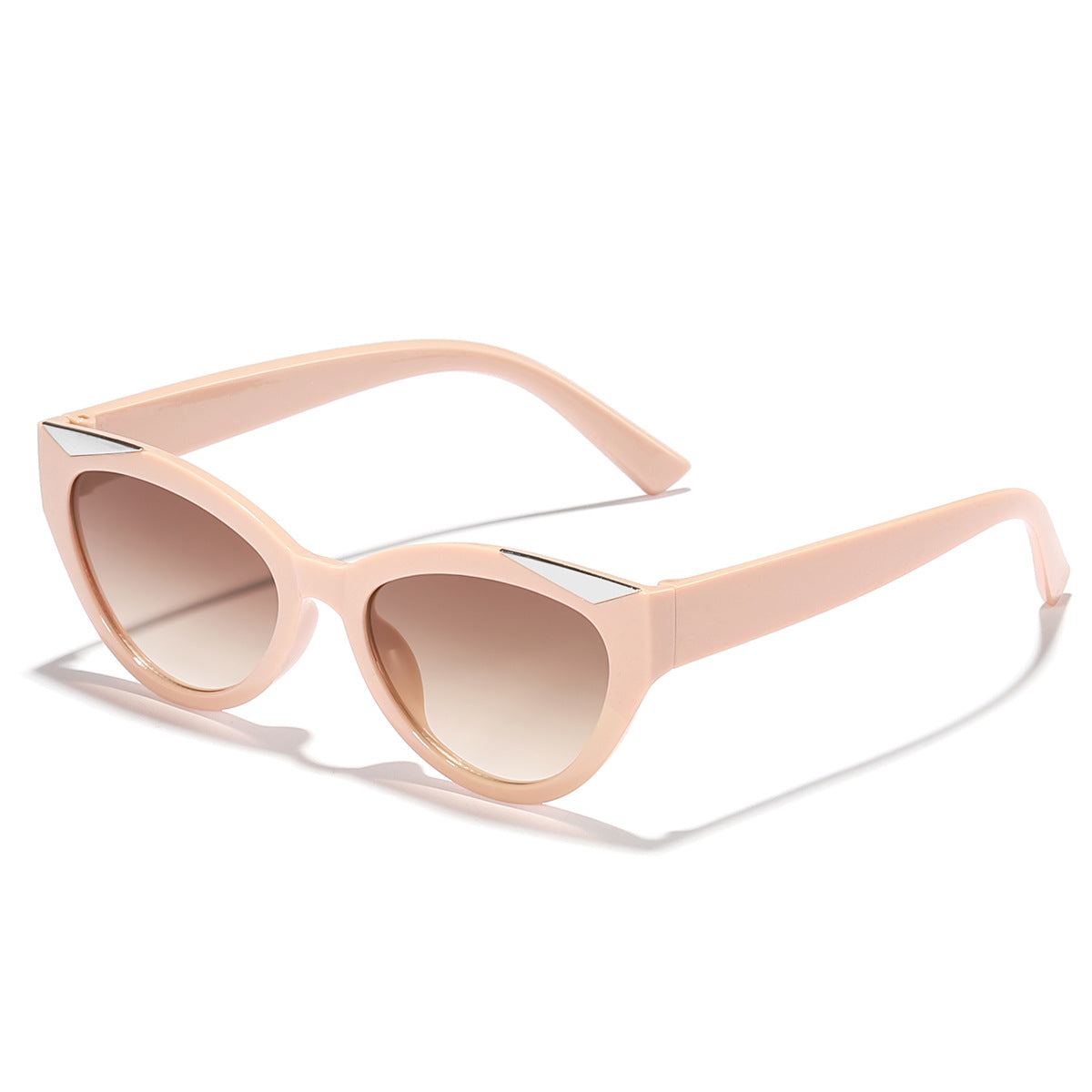 Damen modische Cat-Eye Sonnenbrille mit glänzenden Details Karnz