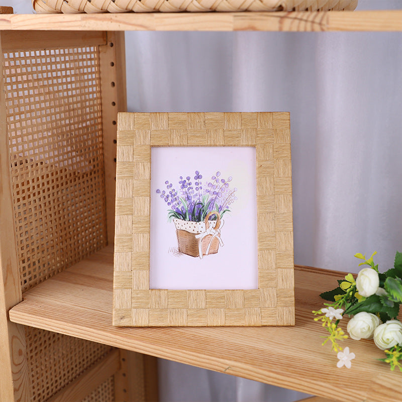 Kunstvoller Bilderrahmen Aus Natürlichem Rattan Karnz