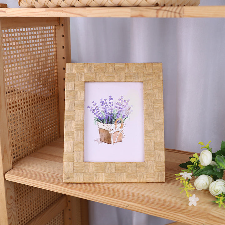 Kunstvoller Bilderrahmen Aus Natürlichem Rattan Karnz