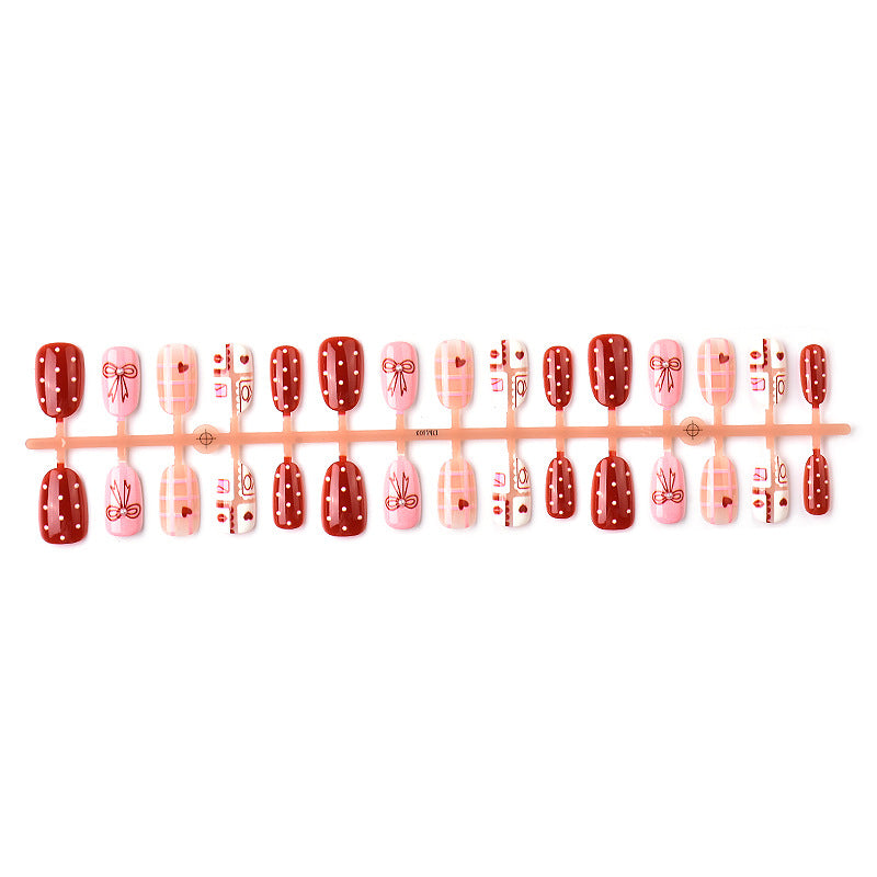 Künstlerisches Festliches Press-On Nagelset