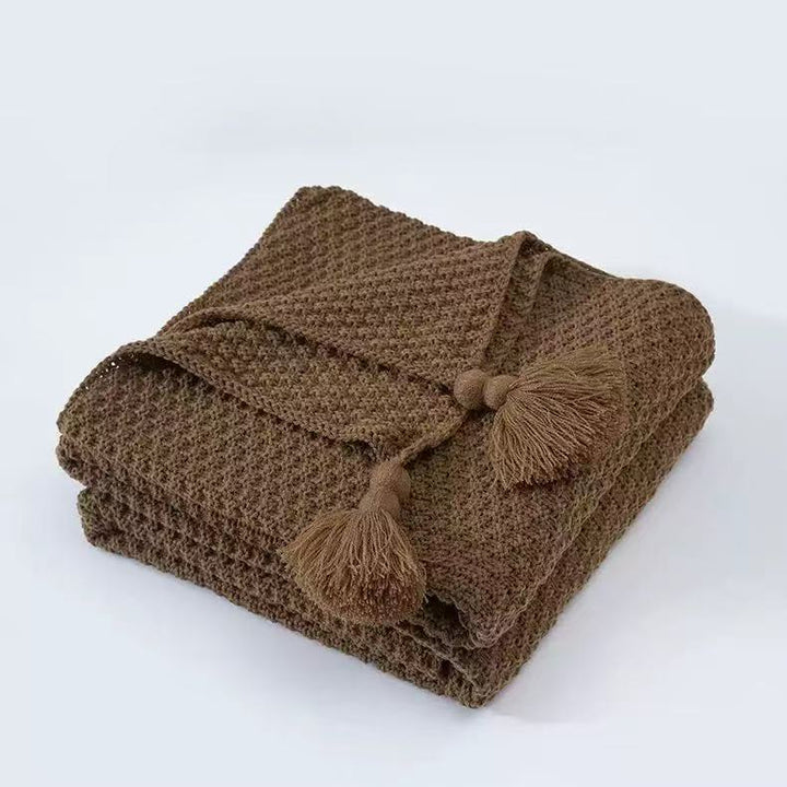 Premium strukturiert Strickwurfdecke