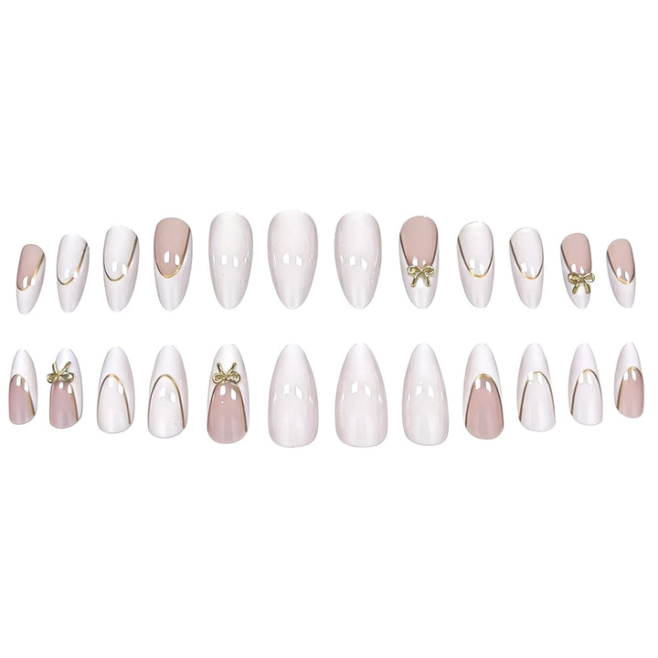 Elegante Stiletto-Nagelkunstverlängerungen mit dekorativem Bogen Karnz
