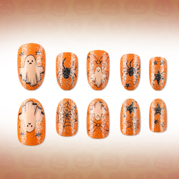 Spooky Themed Glitter Nagelkunst Set Karnz