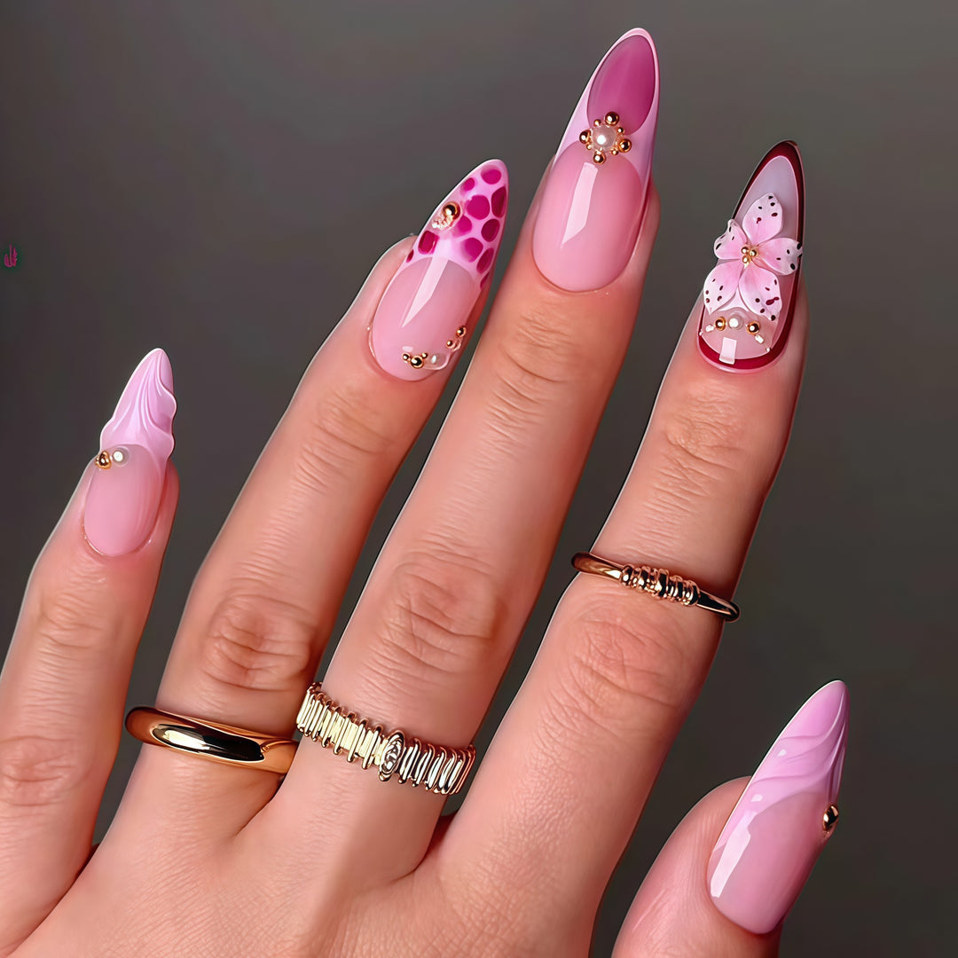 Premium Floral Nail Art Extensions Karnz
