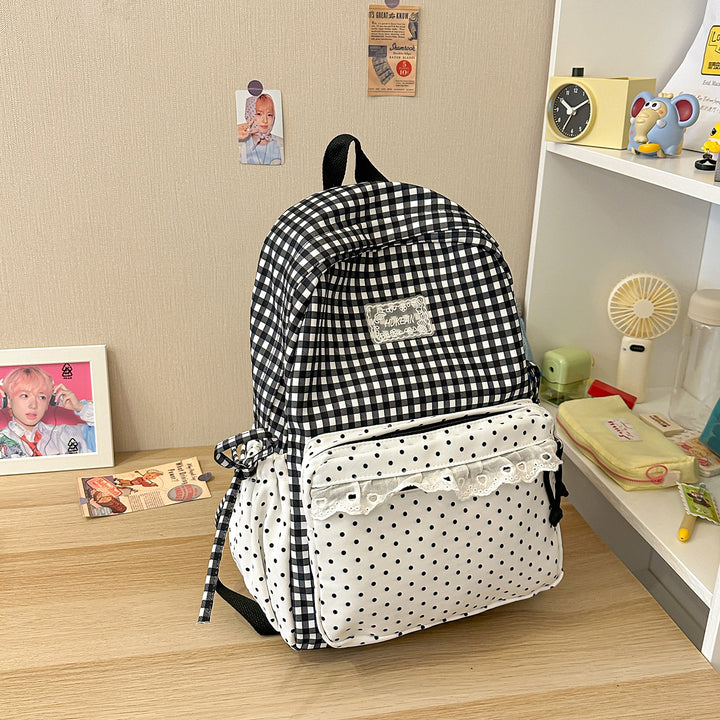 Stylisher Gingham-Muster Rucksack Karnz