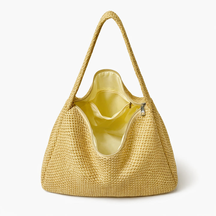 Geräumige handgefertigte Strick-Schultertasche