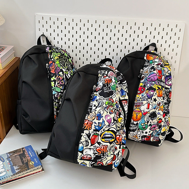 Trendy Grafikdruck Rucksack Karnz