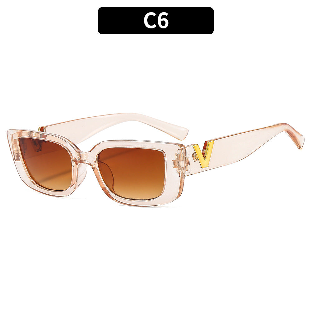 Schicke eckige Rahmen Sonnenbrille