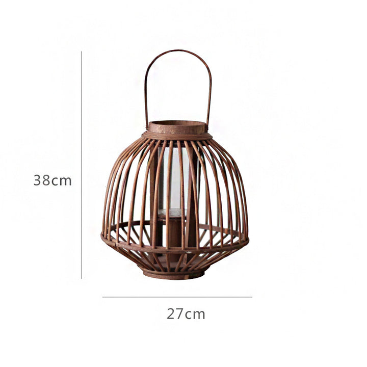 Dekorative Rattan-Laterne Karnz