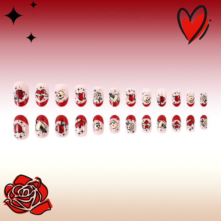 Künstlerische Press-On-Nageldesigns Karnz