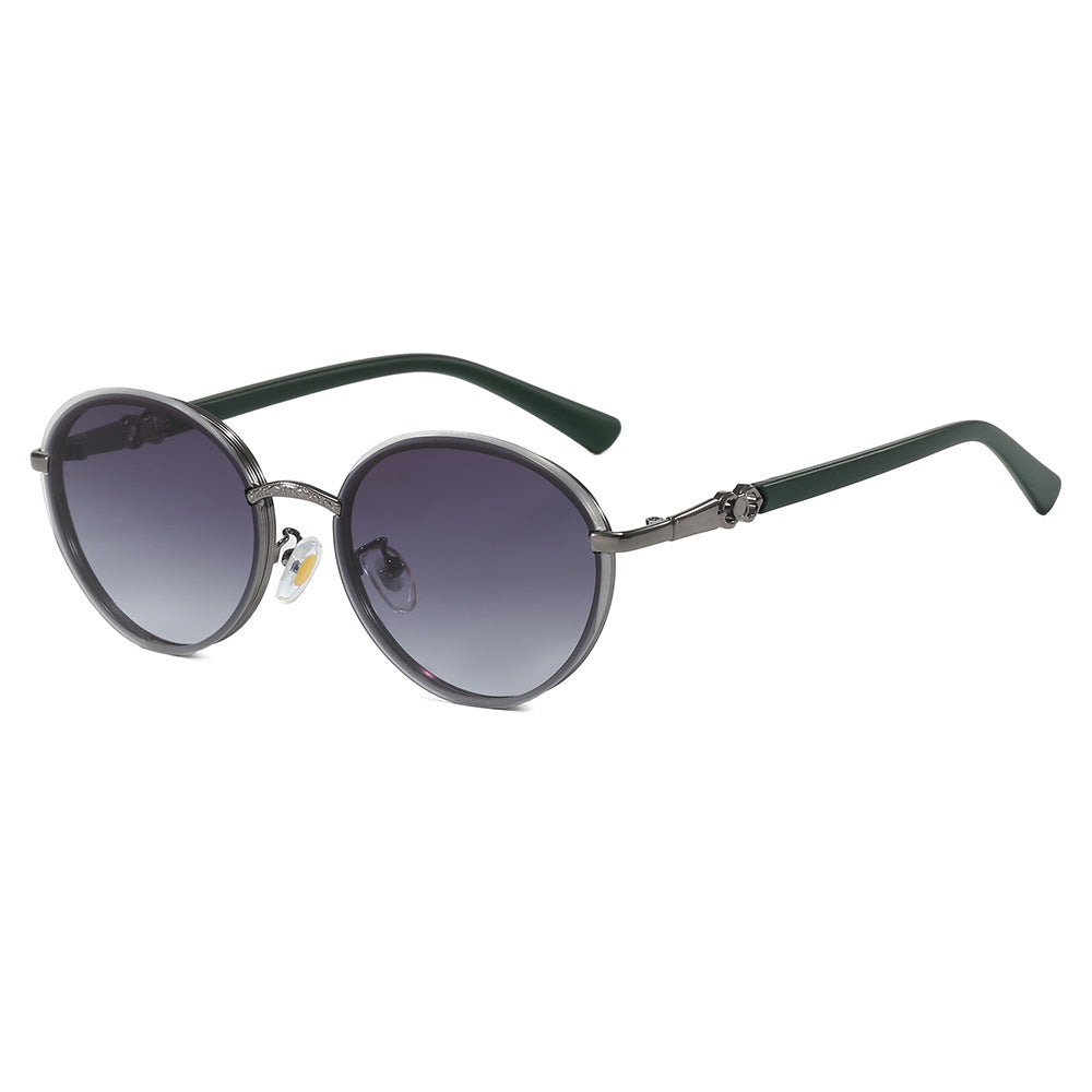 Damen elegante runde Sonnenbrille mit verspiegeltem Effekt Karnz