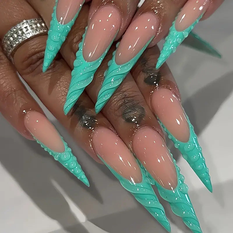 Vibrant Artistic Press-On Nail Set Karnz