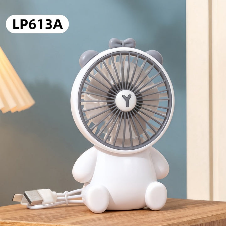 Damen Tragbarer USB Handventilator mit süßem Bärenmotiv Karnz