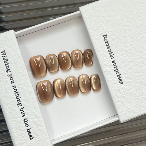 Elegantes Press-On Nagelset mit glänzendem Finish