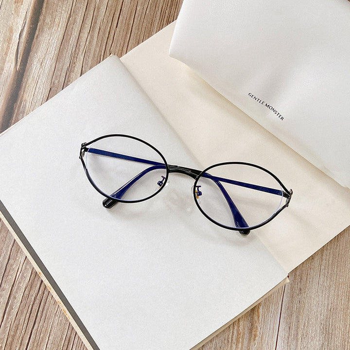 Runde Sonnenbrille mit Goldenen Akzenten Karnz