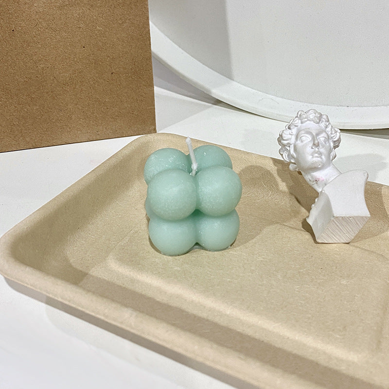 Bubble Cube Skulpturale Dekorative Soja Kerze