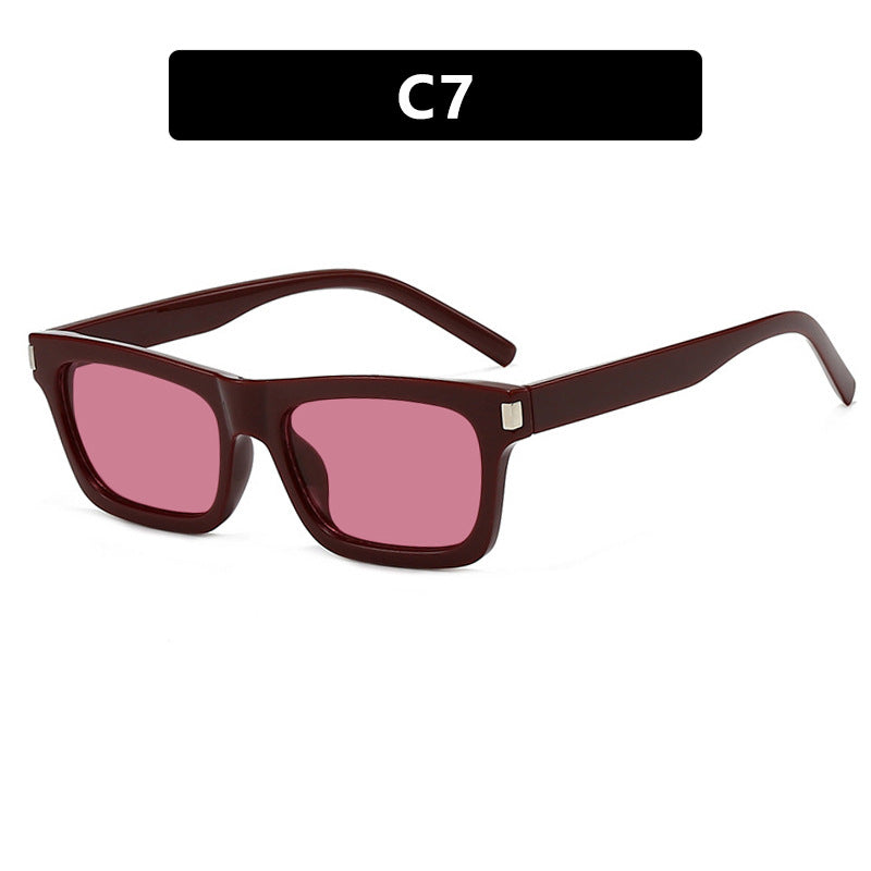 Damen quadratische Sonnenbrille mit transparenten Gläsern und stilvollem Design Karnz