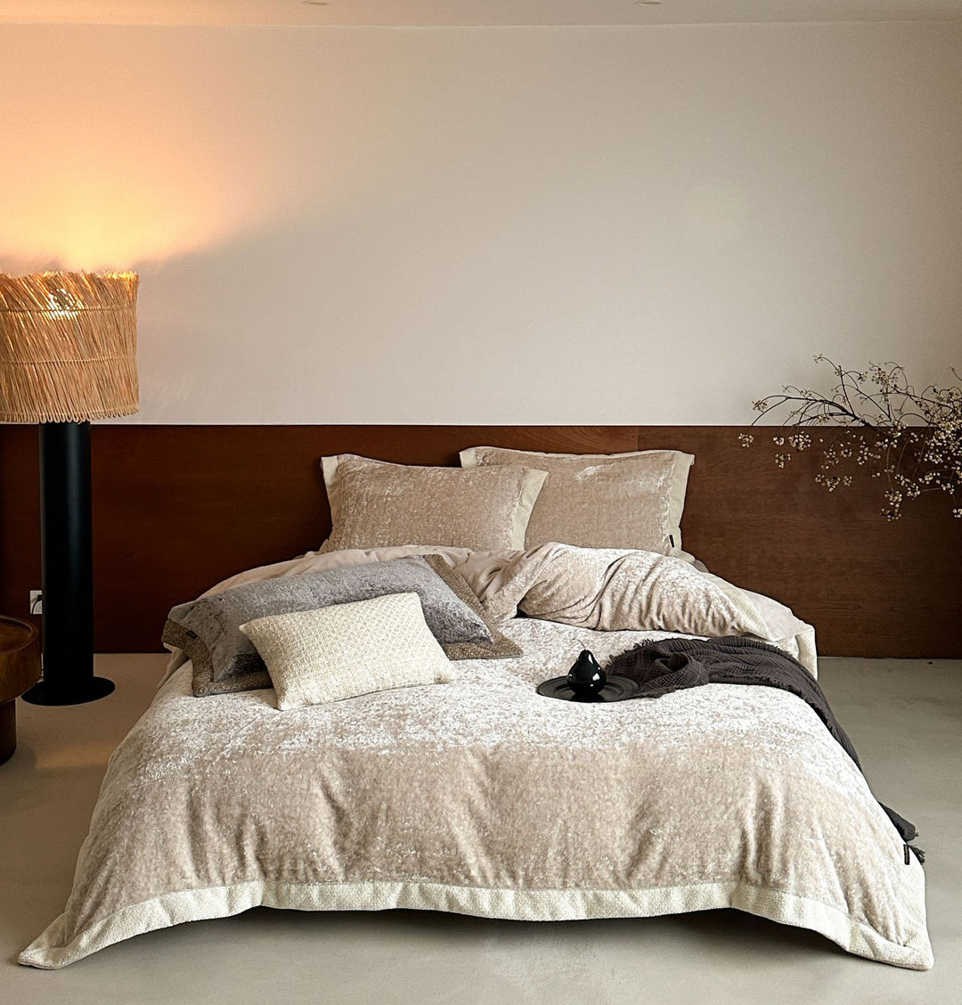 Flauschiges Samtvelours-Bettbezug-Set mit soften Plüschfasern und Hotelverschluss Karnz