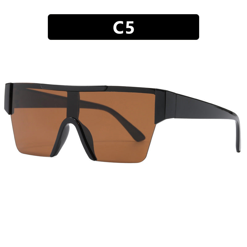 Damen futuristische Sportsonnenbrille mit UV-Schutz und breiter Gläserfläche Karnz