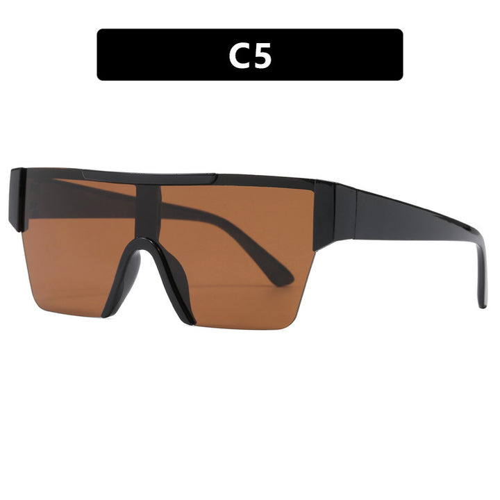 Damen futuristische Sportsonnenbrille mit UV-Schutz und breiter Gläserfläche Karnz