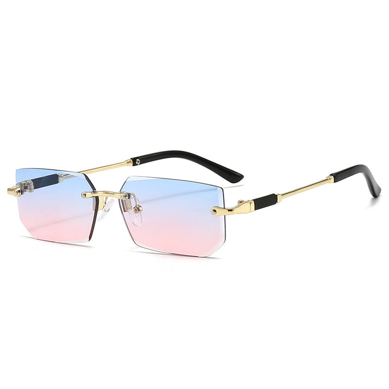 Damen elegante und modische Sonnenbrille mit transparentem Rahmen Karnz
