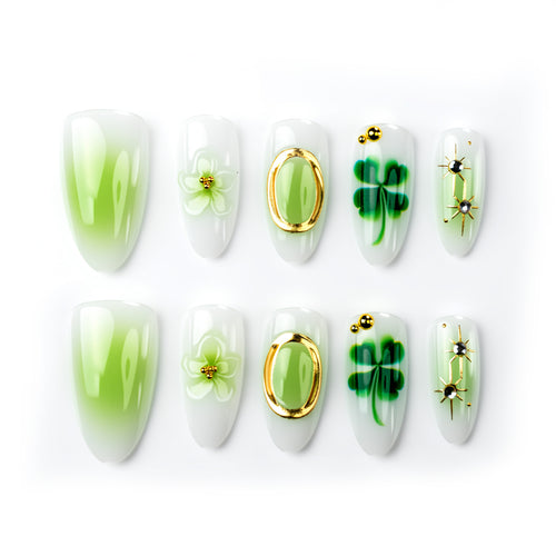 Floral Artikulierte Druck-on Nagel Set Karnz