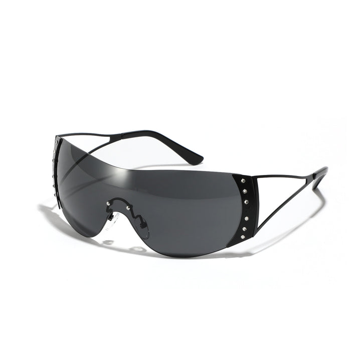 Damen futuristische Sonnenbrille mit stilvollem Rahmen und hochgradigem UV-Schutz Karnz