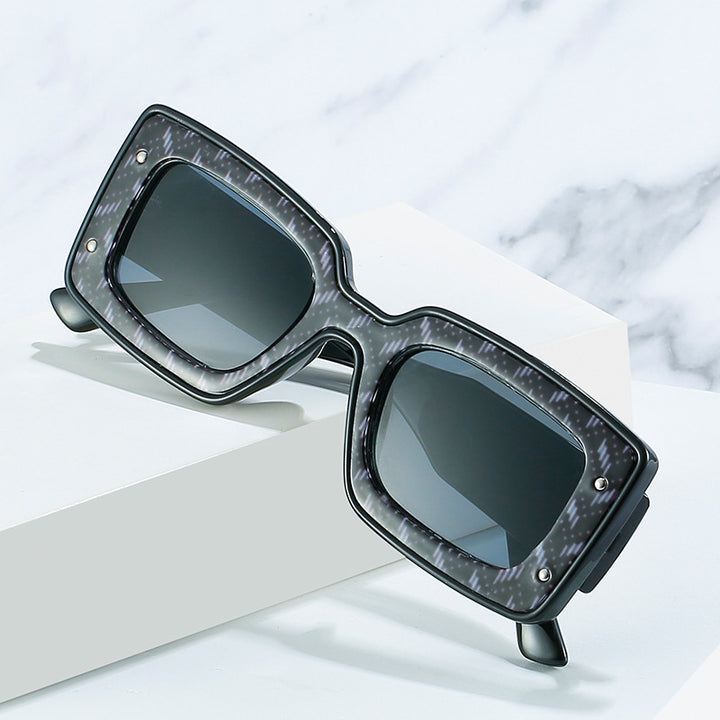 Fette geometrische Sonnenbrille Karnz