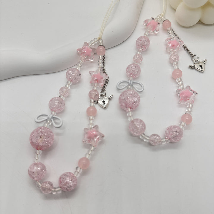 Rhinestone Perlen Charms Halskette Karnz