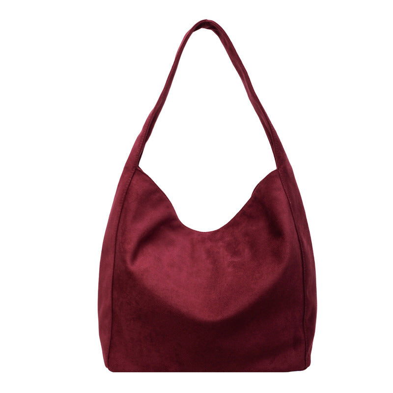 Weiches Wildleder Hobo Tote Bag