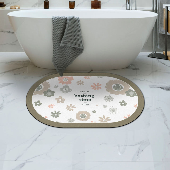 Weicher Floral Badteppich