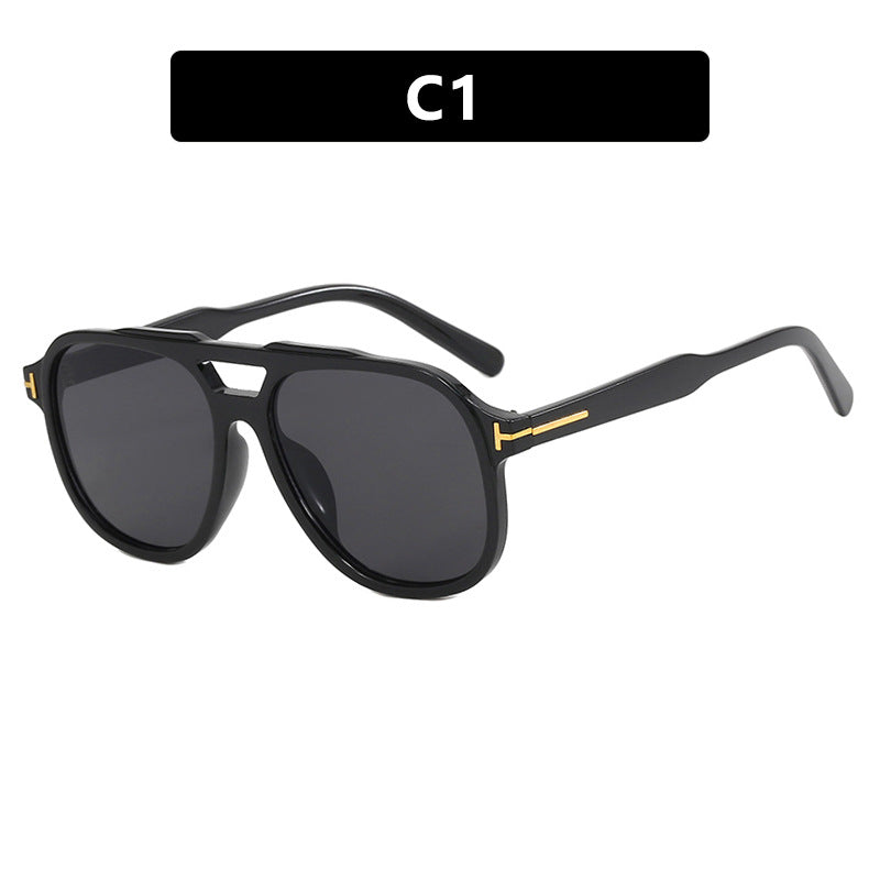 Damen modische Sonnenbrille mit polygonalem Rahmen und schützenden Gläsern Karnz