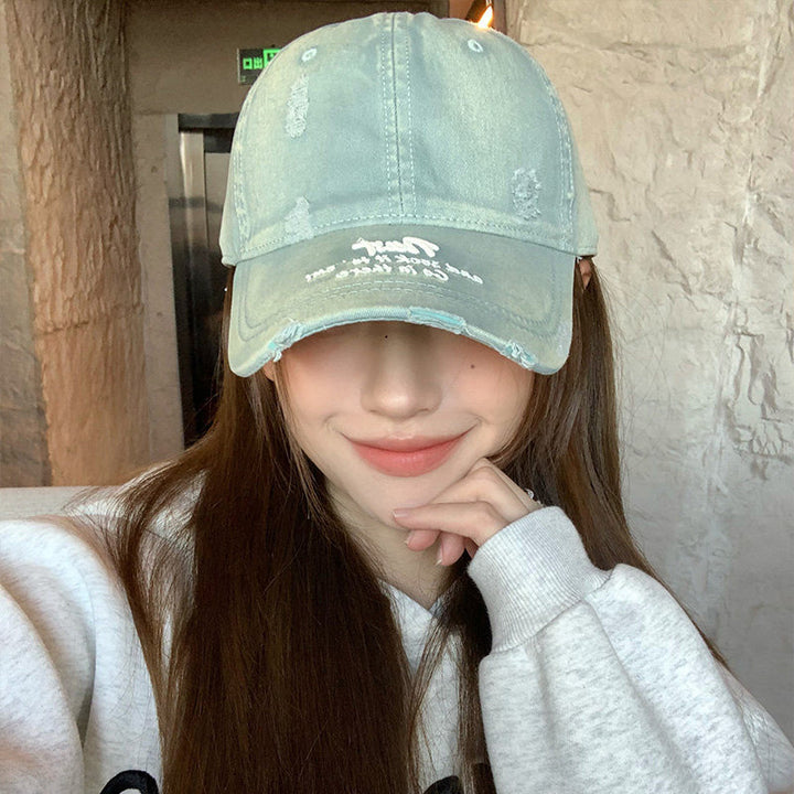 Verwaschene Denim Baseballmütze