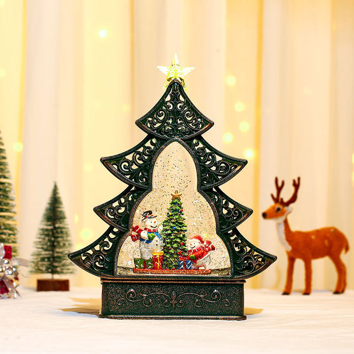 Dekorative LED Laterne mit Santa Figurine Karnz