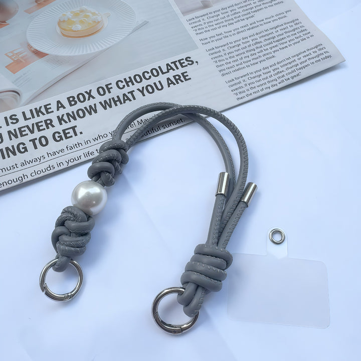 Eleganter geknoteter Leder-Schlüsselanhänger Halter Karnz