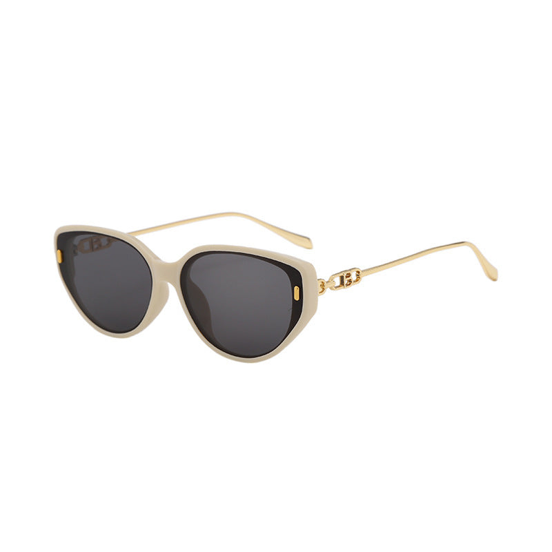 Damen Designer-Sonnenbrille mit filigranem Metallrahmen und außergewöhnlichem Cat-Eye-Design Karnz