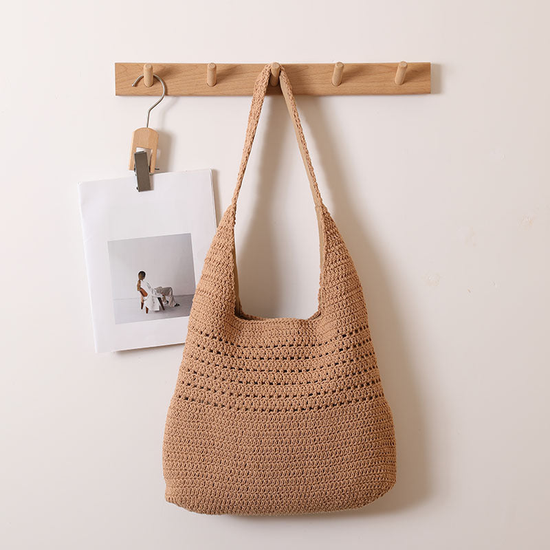 Damen Handgefertigte Stricktasche mit lässigem Design Karnz
