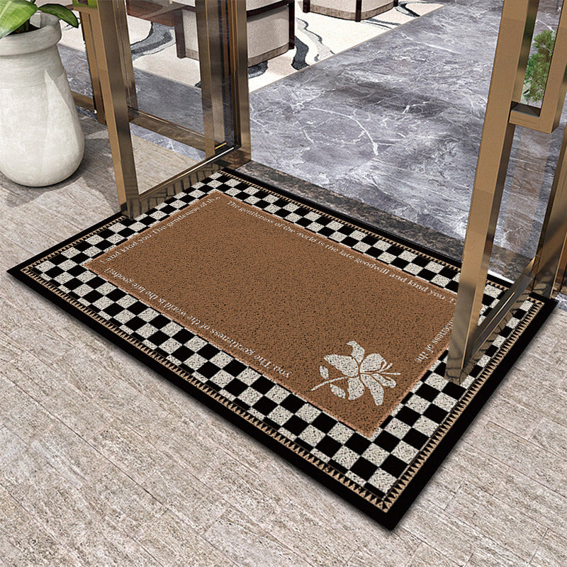 Elegante florale dekorative Teppichmatte